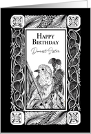 Happy Birthday Dearest Sister Little Robin card