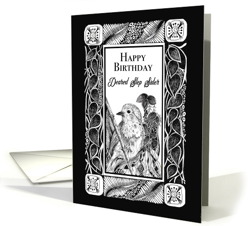 Happy Birthday Dearest Step Sister Little Robin card (1658326)