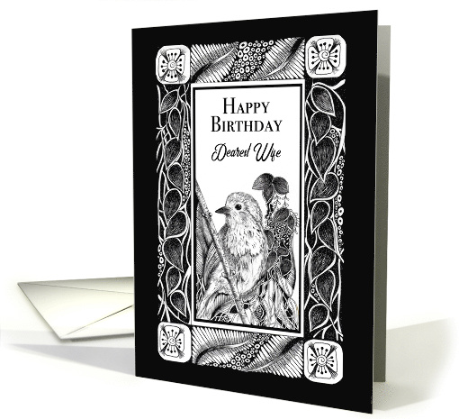 Happy Birthday Dearest Wife Little Robin card (1658332)