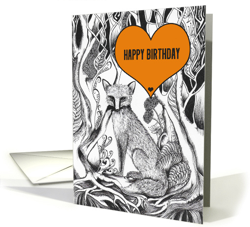 Happy Birthday Fox in Woodland card (1658862)