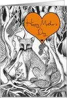 Happy Mother’s Day Fox in Woodland card