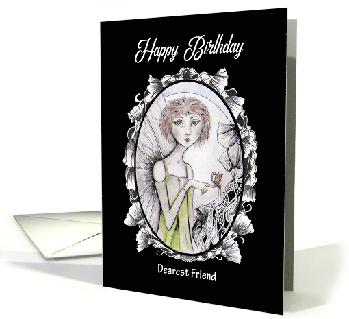 Happy Birthday Dearest Friend Fairy Butterfly and Moon card (1661914)