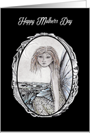 Happy Mother’s Day Mermaid Fairy and Moon card