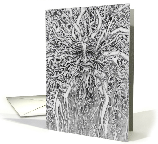 Beltane Green Man Spirit of the Oak Tree card (1662052)