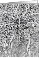 Beltane Green Man Spirit of the Oak Tree card