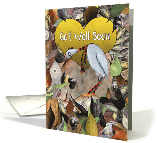 Get Well Soon Little Ergot Bird with Stripy Worm card (1683736)