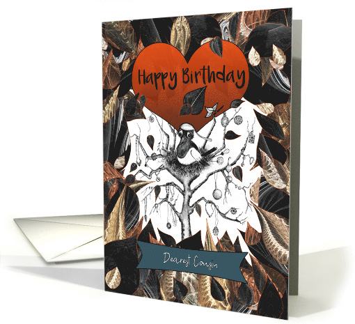 Happy Birthday Dearest Cousin Magpie with Jewellery card (1705770)