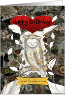 Happy Birthday Dearest Daughter in Law with Owl and Feathers card