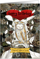Happy Birthday Dearest Sister in Law with Owl and Feathers card