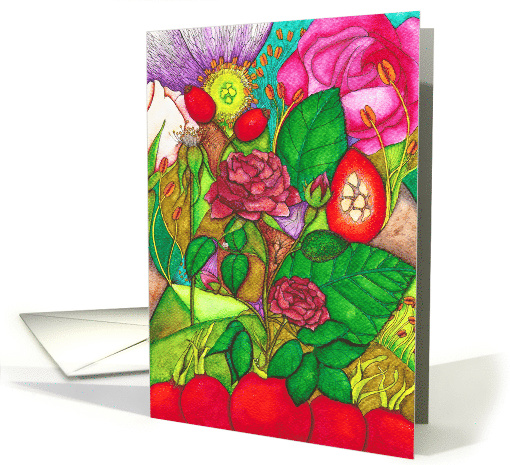 Blank Rose Botanical Modern Art card (1734078)
