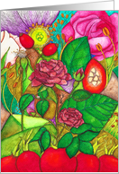 Blank Rose Botanical Modern Art card