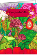 Happy Mother’s Day Roses in a Botanical Modern Art style card