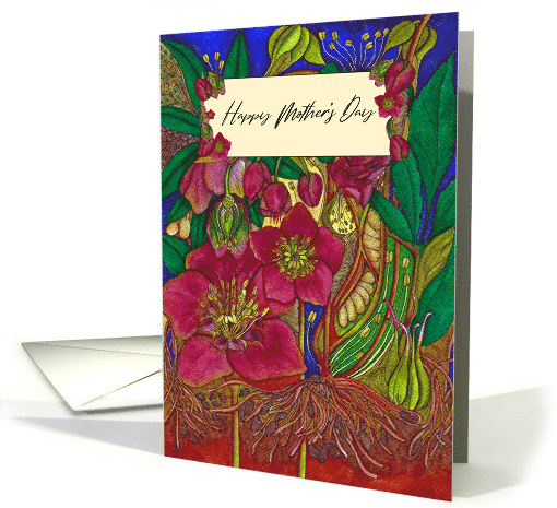 Happy Mother's Day Modern Botanical Hellebore Flowers card (1734486)