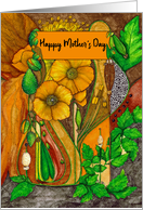 Happy Mother’s Day Modern Botanical Poppy Flowers card