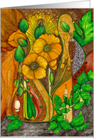Blank Botanical Poppy Flowers card