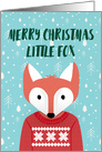 Woodland Christmas, Fox in a knitted sweater card