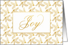 Joyful Holiday, Joy, Faux Gold, Lettering card