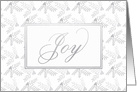 Joyful Holiday, Joy, Faux Silver, Lettering card