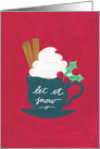 Christmas Teacup, Let It Snow card