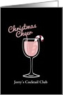 Ros Christmas, Wine, Pink, Business, For Friend card