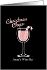 Ros Christmas, Wine, Pink, Business, For Customer card