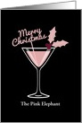 Christmas Cocktail, Pink, Business, For Supplier card