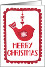 Merry Christmas, Bird, Ornament, Snowflake, Hygge card