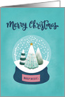 Snow Globe, Merry Christmas, Christmas Tree card