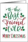 Best Friend Ever, Merry Christmas card