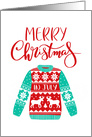 Merry Christmas In July, Ugly Christmas Sweater, Moose card