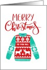 Merry Christmas, Ugly Christmas Sweater, For All Of You card