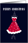 Merry Christmas, Christmas dress on mannequin, Fashion, Stylish card