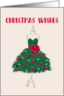 Christmas Wishes, Christmas Tree skirt on mannequin, Fashion, Stylish card