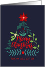 Business Merry Christmas, Christmas Tree, From All of Us card