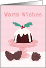 Christmas, Warm Wishes, Christmas Pudding card