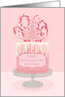 Birthday on Christmas Eve, Candy Canes, Cake card