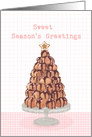 Sweet Season’s Greetings, Profiteroles Christmas Tree, Christmas, Food card