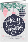 Grandfather and Girlfriend, Merry Christmas, Christmas Ornaments card