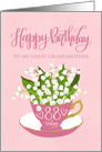 Great Grandmother 88th Birthday Teacup with Lily of the Valley Flower card