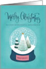 OUR Neighbour Merry Christmas with Snow Globe of Trees card