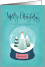 My New Neighbour Merry Christmas with Snow Globe of Trees card