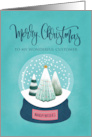 My Customer Merry Christmas with Snow Globe of Trees card