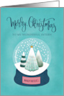 My Intern Merry Christmas with Snow Globe of Trees card