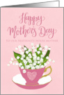 Happy Mothers Day to OUR Fraternity House Mother Tea Cup of Flowers card