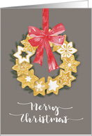 Pepparkakor Christmas, Gingerbread Wreath card