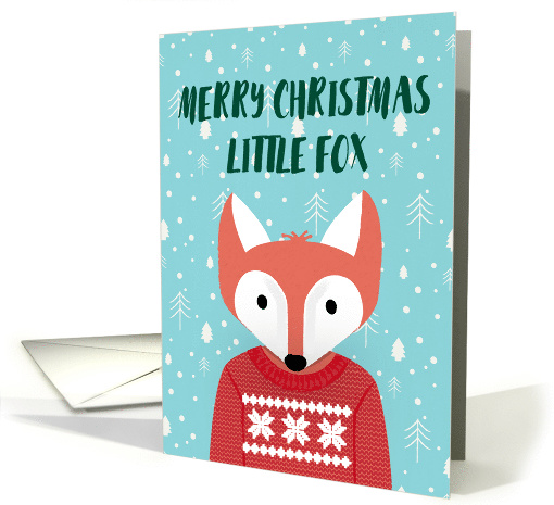 Woodland Christmas, Fox in a knitted sweater card (1457600)