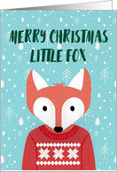 Woodland Christmas, Fox in a knitted sweater card
