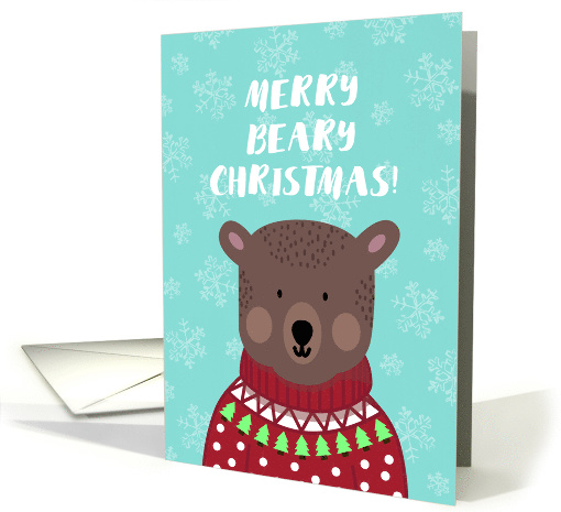 Christmas Bear, Ugly Knitted Sweater card (1457686)