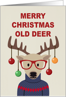 Deer Christmas, Ugly Knitted Sweater, Christmas Ornaments card