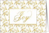 Joyful Holiday, Joy, Faux Gold, Lettering card